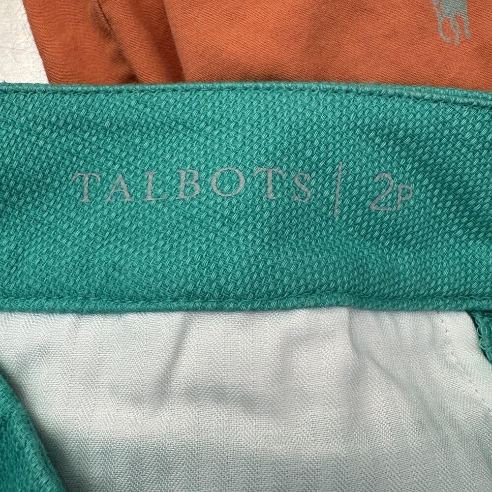Talbots Shorts Womens 2P Green Scallop Hem 98% Cotton Stretch Casual Summer - Picture 5 of 10